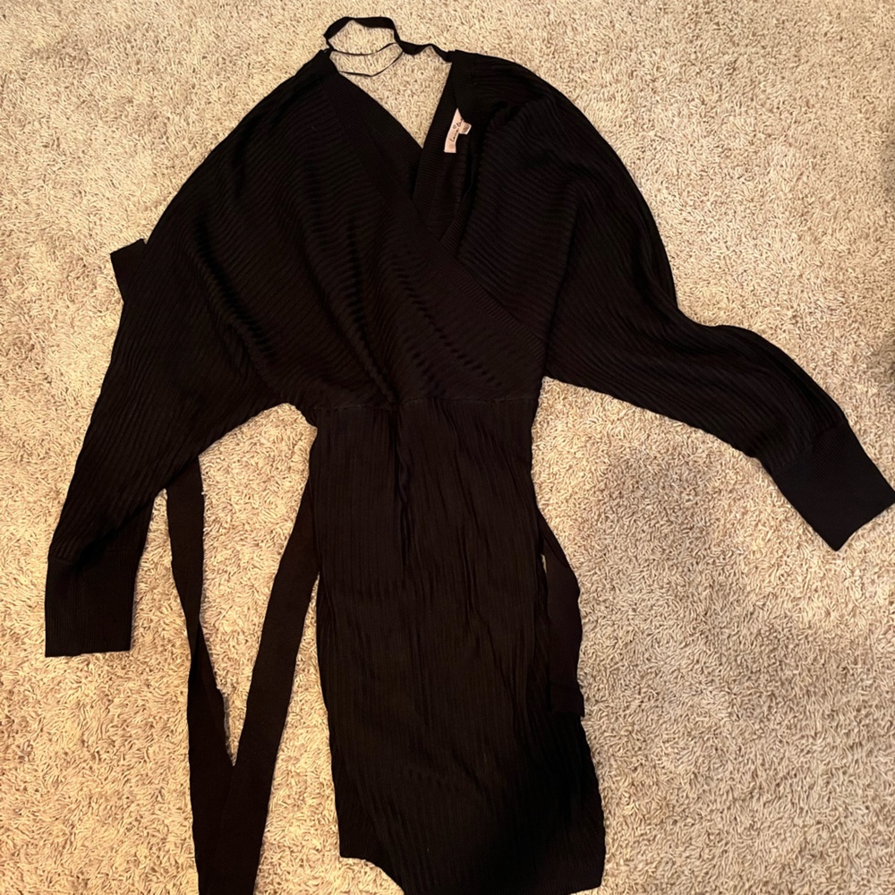 Black bodycon sweater dress size large